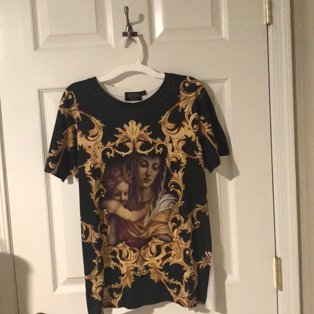 boohooMAN Painting Short Sleeve Tee Shirt